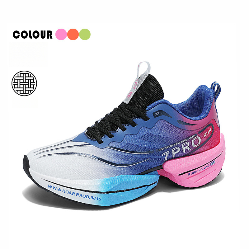 New Large Size Youth Boys and Girls Student Professional Racing Carbon Plate Running Big Kids Sports Shoes