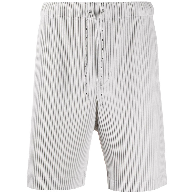 New Summer Men's Short Pants, Pleated Fashionable Casual Capris, Large Size, High-quality Lightweight Men's Trousers