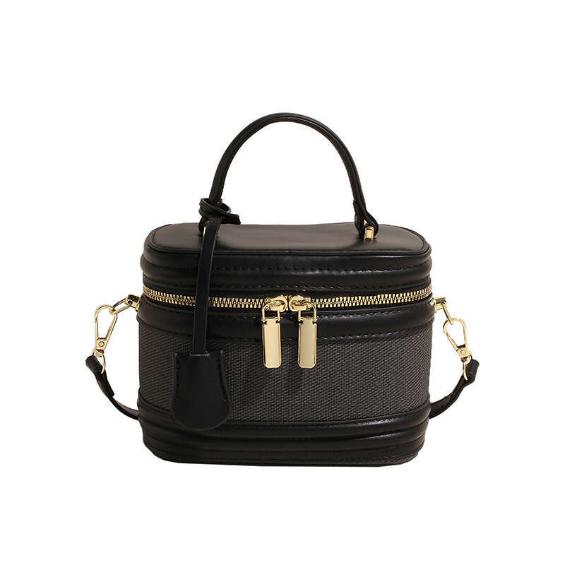 Fashion Color-Block Crossbody for Women 2025 Super Trendy New Handheld Bucket with Unique Design Niche Shoulder Bag