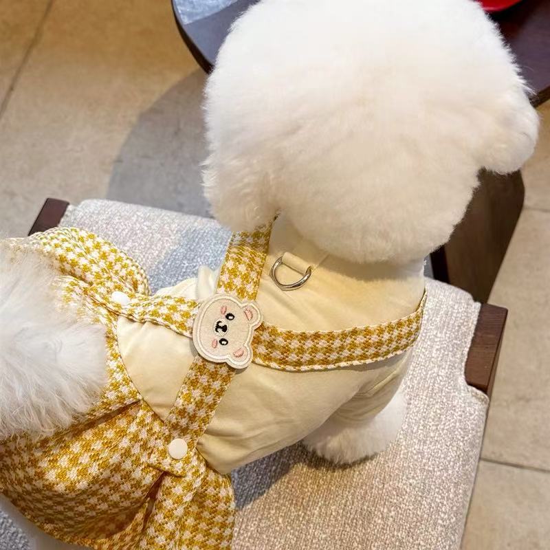 T838 Summer thin fake two-piece pocket sweatshirt to prevent hair loss for pets Teddy bears and small dogs