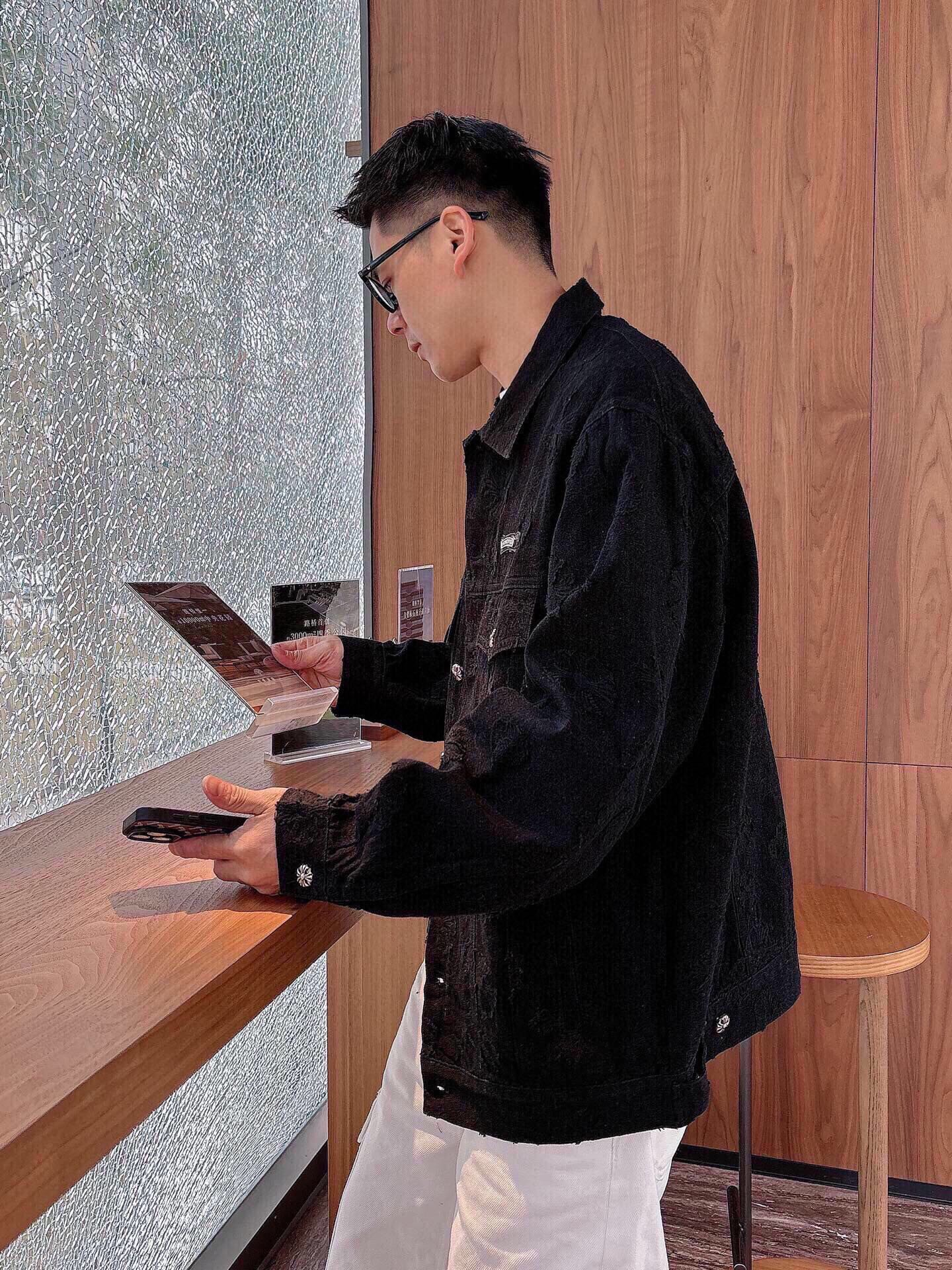 Ch0me Hearts Brand Denim jacket outdoor mens and womens designer brand luxury gift Valentines Fathers Christmas.M178