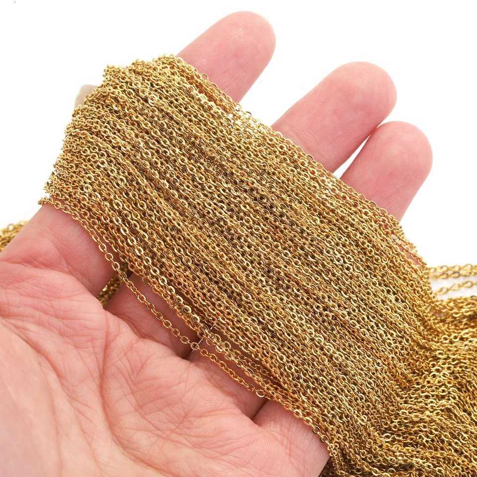 10pcs/lot Bulk Wholesale DIY Rolo 2mm Chain No Fade Choker for Jewelry Making XJ250708