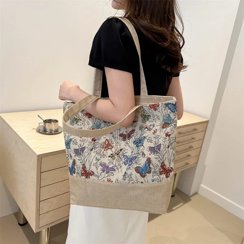 Large Size Beach Bag Fashion Folding Women Handbag Sea Tote Shoulder Bags Ladies Casual Flower Printing Shopping Bags Summer 250723