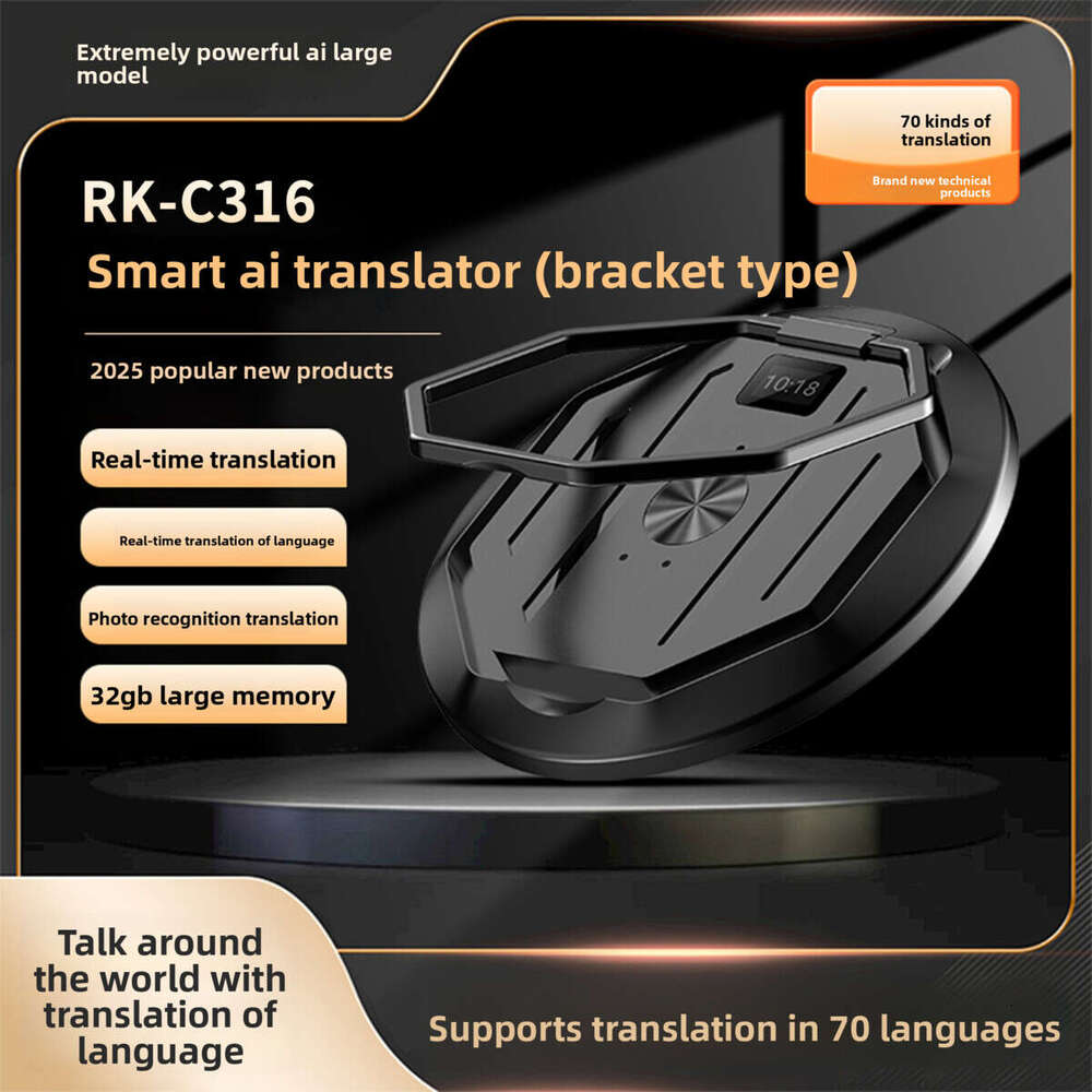 New Smart AI Translator Magnetic Device Photo Multi-Language Meeting Translation Real-Time Recording