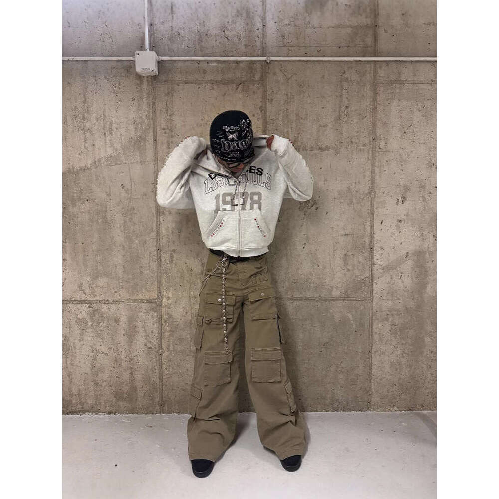 Trendy Casual High Street Letter Print Sweatshirt Unisex Brick Hoodie