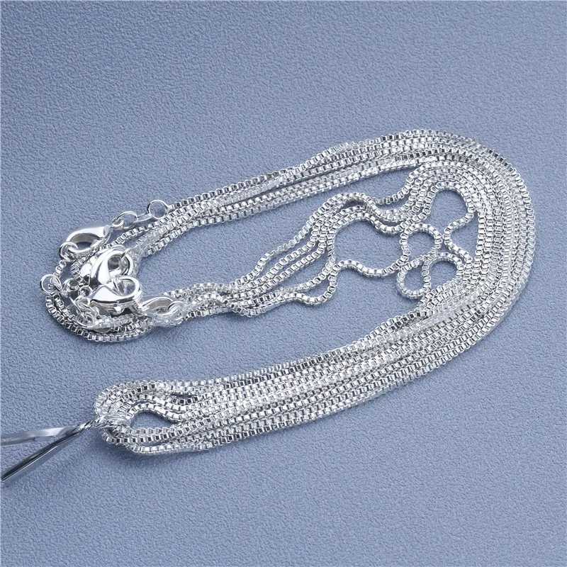1pcs 925 Sterling Silver 16-30 Inches Rolo Bead Figaro Chain Necklace for Men Women 9 Designs Fashion Jewelry XJ250708