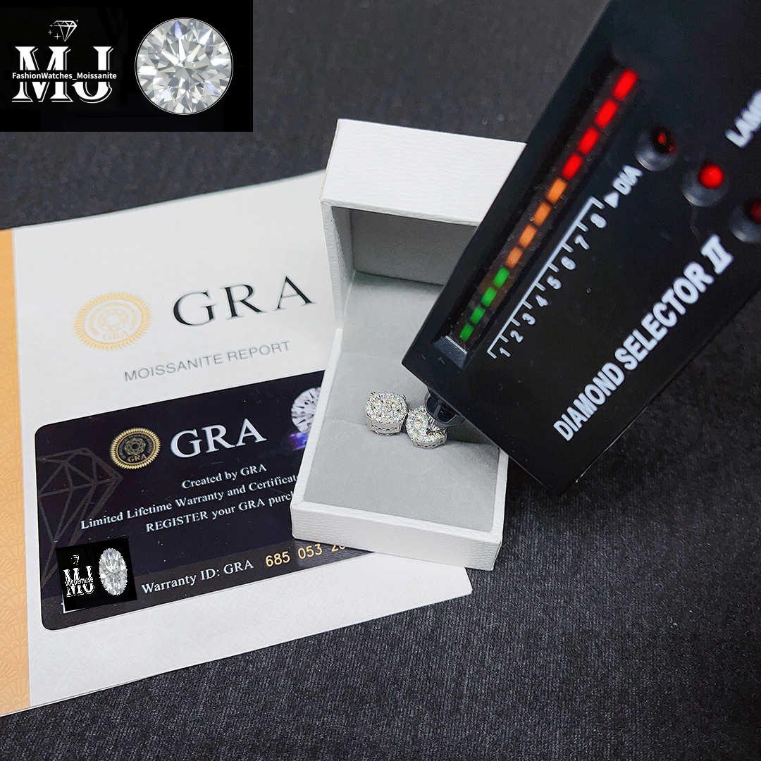 Designer Jewelry Wholesale Price Popular Hot Sale Iced Out Sterg High-end luxury earrings Sier Jewellery Moissanite Vvs Screw Back Stud Earrings Categ