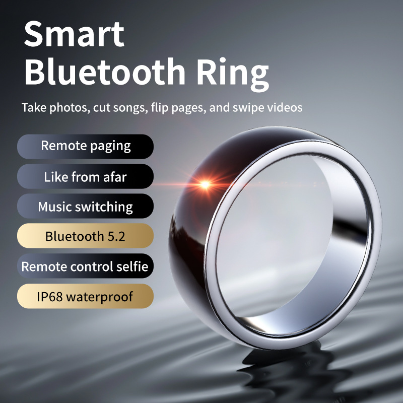 Bluetooth Smart Ring: Multi-functional Device for Photo-taking, Liking Short Videos, Listening to Music