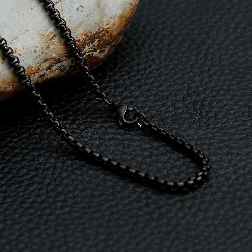 3mm Stainless Steel Trendy Charm Necklace 50cm/60cm/70cm Gold/Black/Steel Color Classic Rope Chain for Unisex Jewelry Wholesale XJ250708