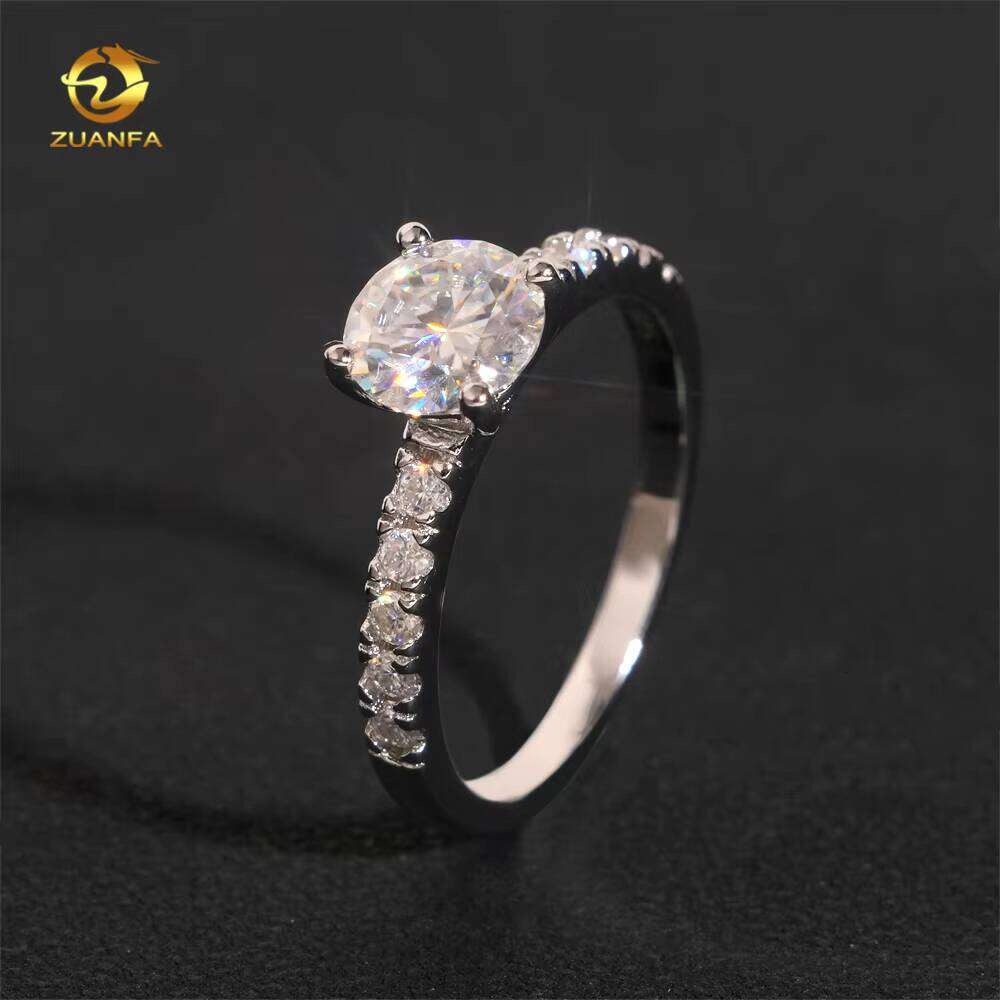 Classic Design Engagement Ring Fine Jewelry Custom Moissanite Rings Birthday Valentines Day Anniversary Gift