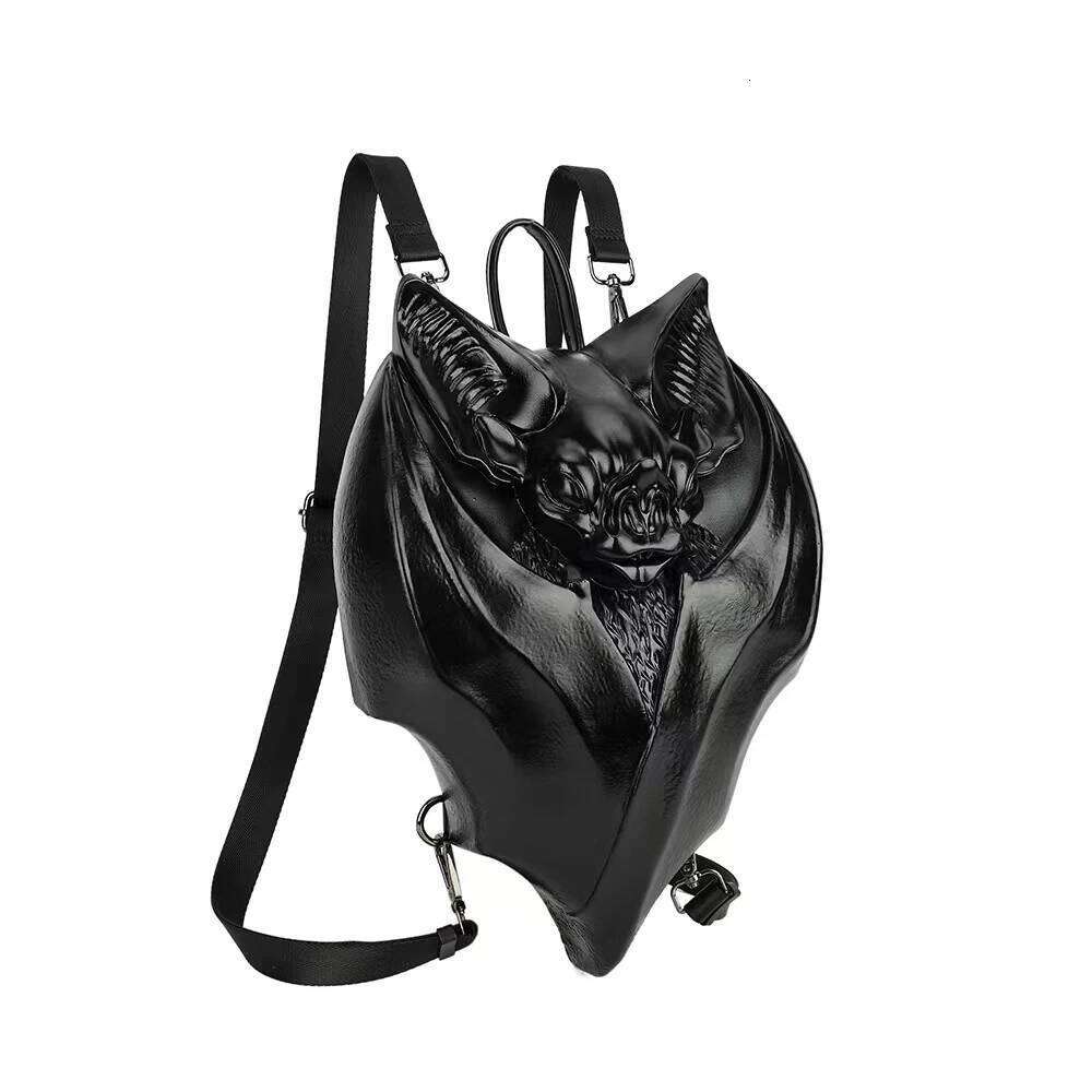 Hot Selling Latest New Girl Gothic Black Bat Shaped Halloween Backpack Handbag High Quality Designer Bags