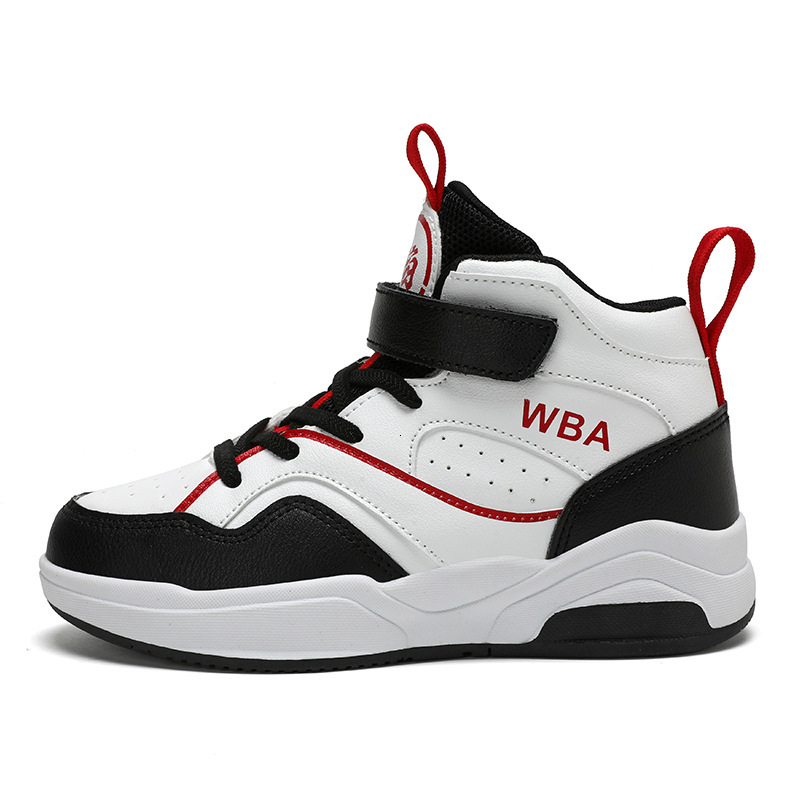 Children's Sports 2025 Spring New Fashion High-top Sneakers Boys' Running Leather Non-slip Basketball Shoes