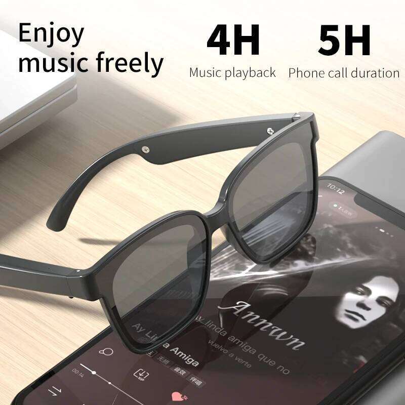 Designer brand niche smart bluetooth portable wireless HD headset with waterproof microphone sunglasses