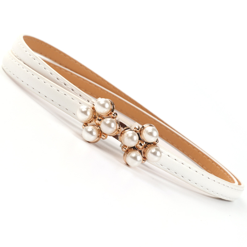 Designer Belt Cowhide Belts Woman Leather Belts Slim Belt Strap Luxury Women's Chain Belt Buckle Fashion Smooth Buckle Belt With Strap
