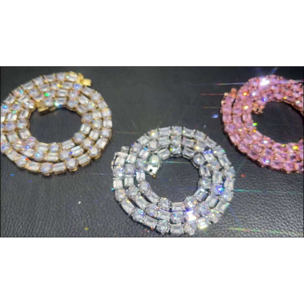 Hot Sale Elegant Women's Necklace Fashion Jewelry with Irregular Moissanite Solid Sier Gold Plated