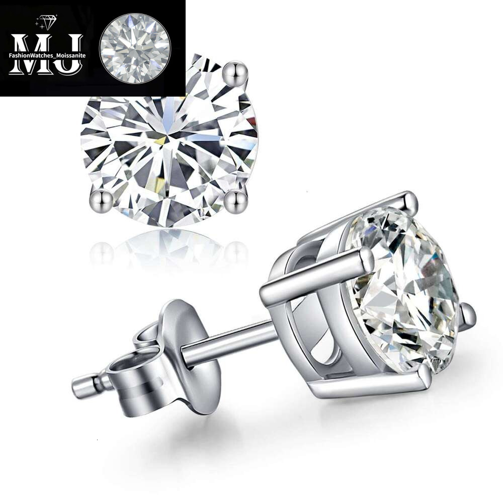 gold plated sterg sier women moissanite dia earrings