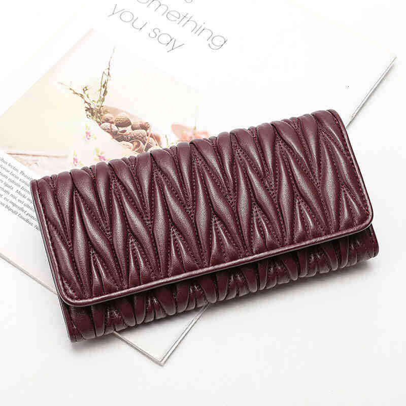 Designer bag Luxury bag Small C Style MIU Clutch Genuine Leather Card Holder Solid Color Women's Long Wallet