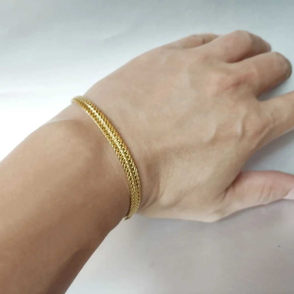 22CM Length Mens Snake Link Chain Gold Silver Plated Necklace Curb Chain Bracelet for Men Hip Hop Stainless Steel Jewelry W250728