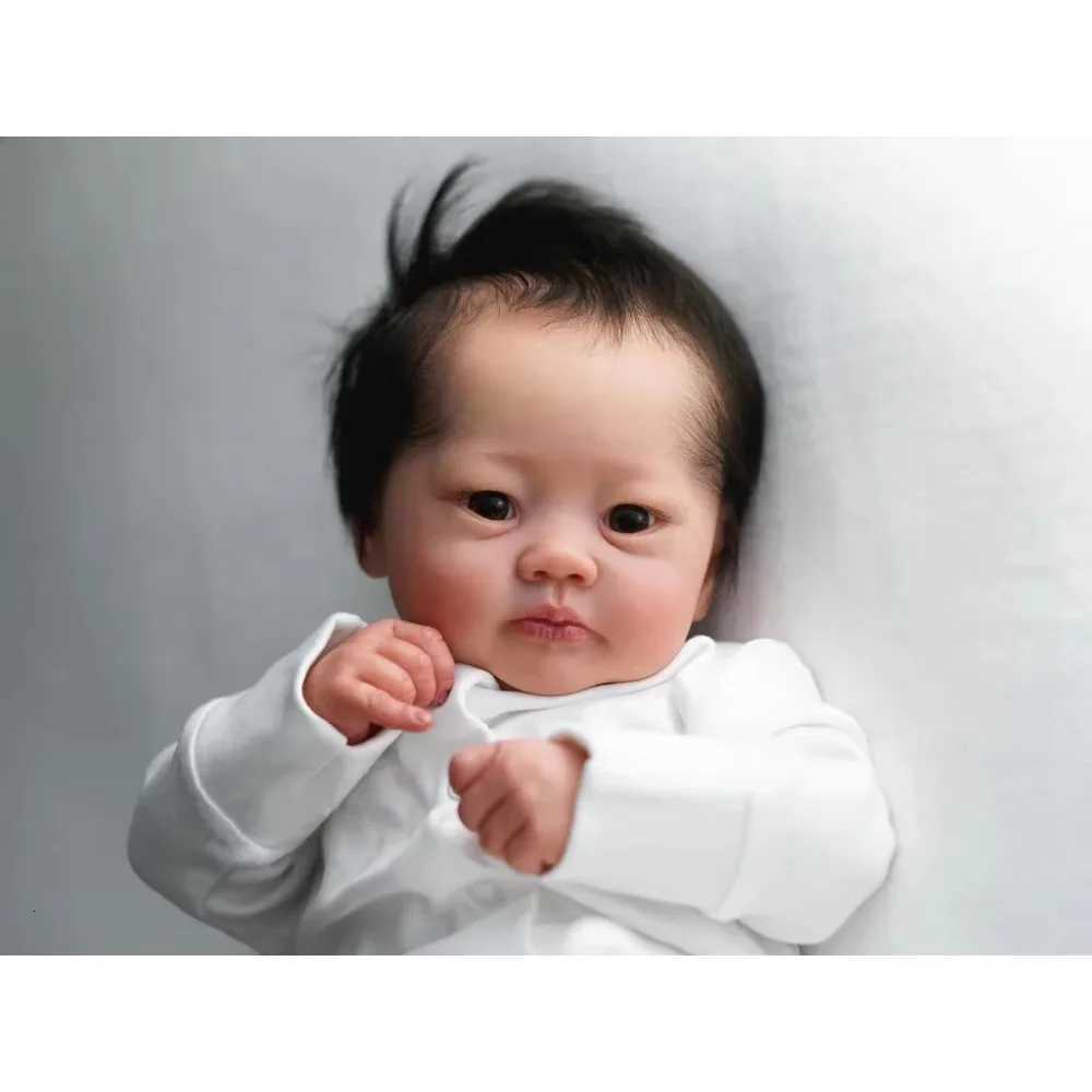 19inch Already Finished Reborn Baby Doll Lali Lifelike Soft Cuddly Multiple Layers Painting 3D Skin Visible Veins Reborn Dolls W250728