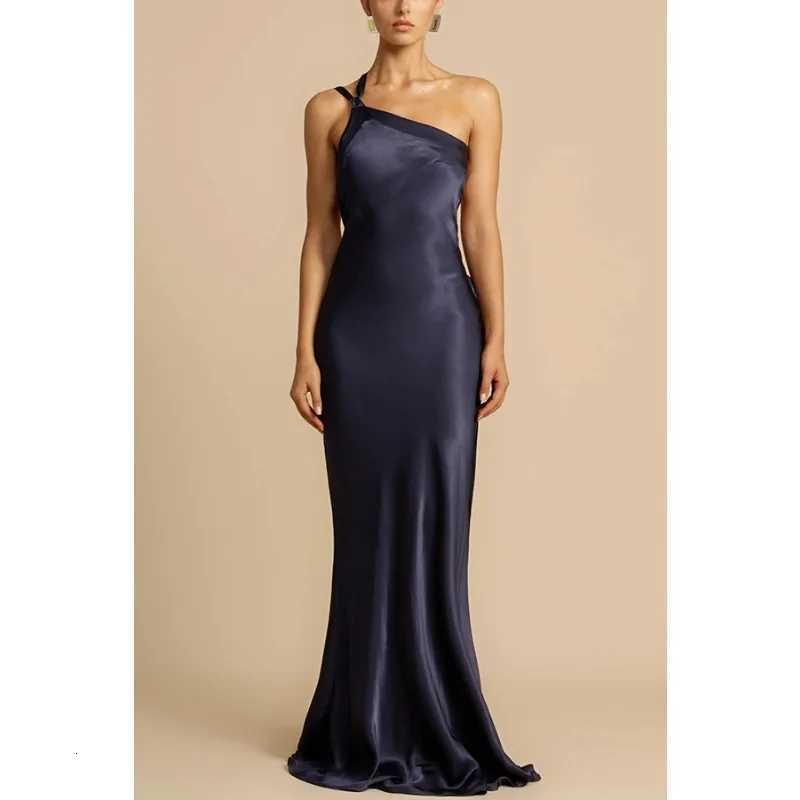 Womens Backless Yellow Satin Lace Up Dresses Elegant Off Shoulder Strapless Long Dress Lady Party Club Dress New Summer Z250728