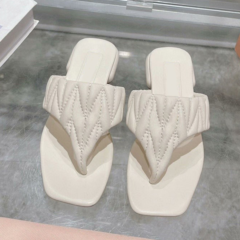 Fashion Designer Sandals Leather Letters Slippers Women Fashion Shoes size EU35-EU41