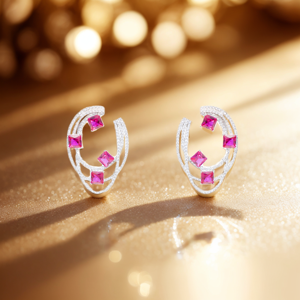 Minimalist 18K gold-plated earrings - 925 pure silver ear studs, small and simple anti-allergy classic fashion earrings women