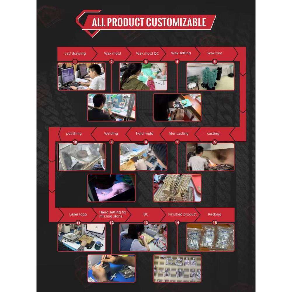 13mm Long Stick Bread Men's Cuban Pure Silver Iced VVS Hip-Hop Moissanite Ring