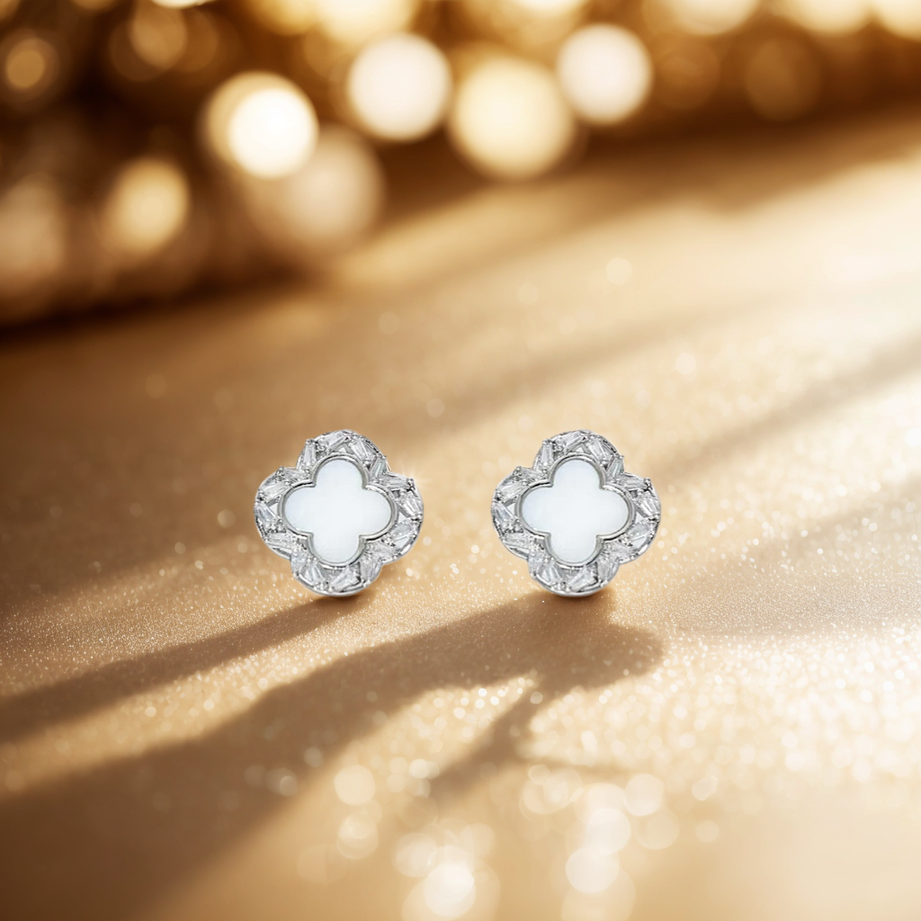 Elegant Ladies' Jewelry: Simple Yet Sophisticated Floral Motif Hoop Earrings