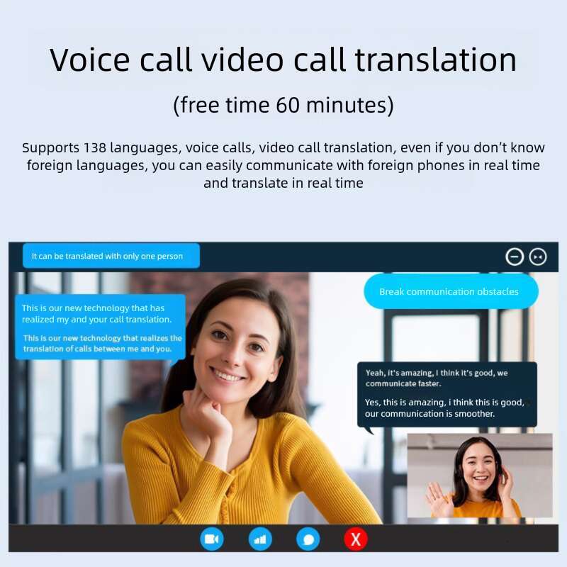 Intelligent translation machine interpretation machine AI translation voice and video calls portable Bluetooth simultaneous translator