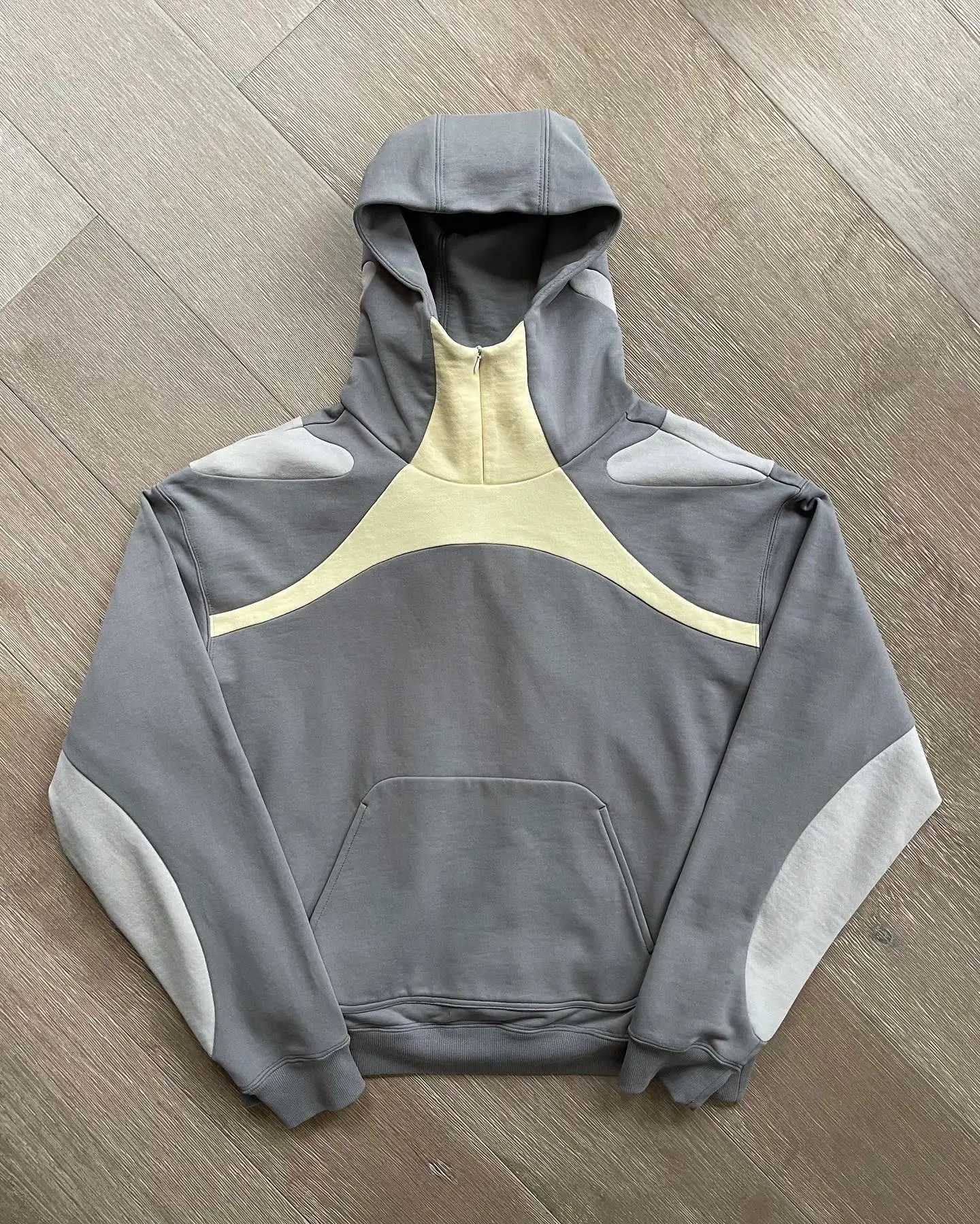 Y2k retro black star patch work hoodie fashionable loose embroidered hooded sweatshirt Gothic streetwear mens clothing W250408