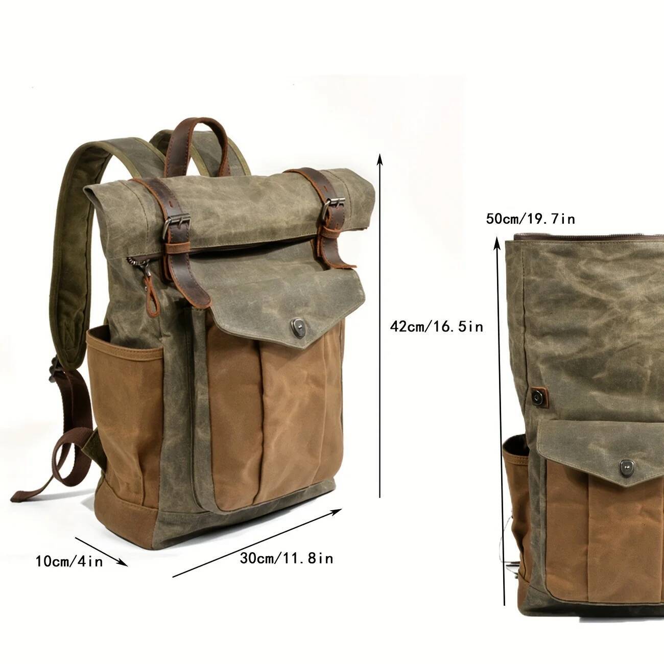 Canvas outdoor leisure simple and practical large-capacity mountaineering backpack men's travel bag high-quality