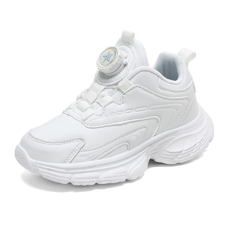 Children's White Kids Black Sneakers Sports Athletic Dance Boys Shoes