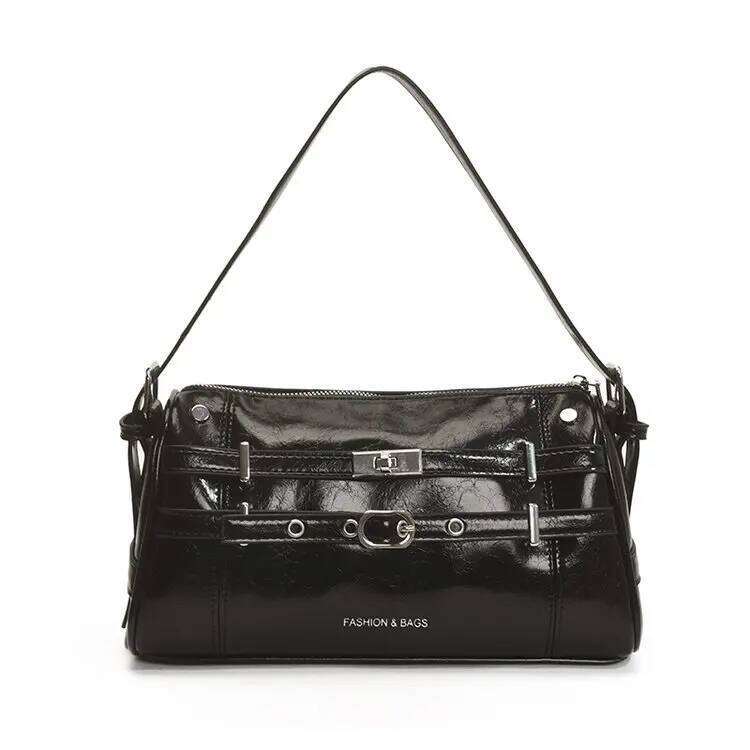 Trendy Leather Shoulder Women Adjustable Strap Large Capacity Commuter Underarm Bag for Daily Travel Casual Purse bag