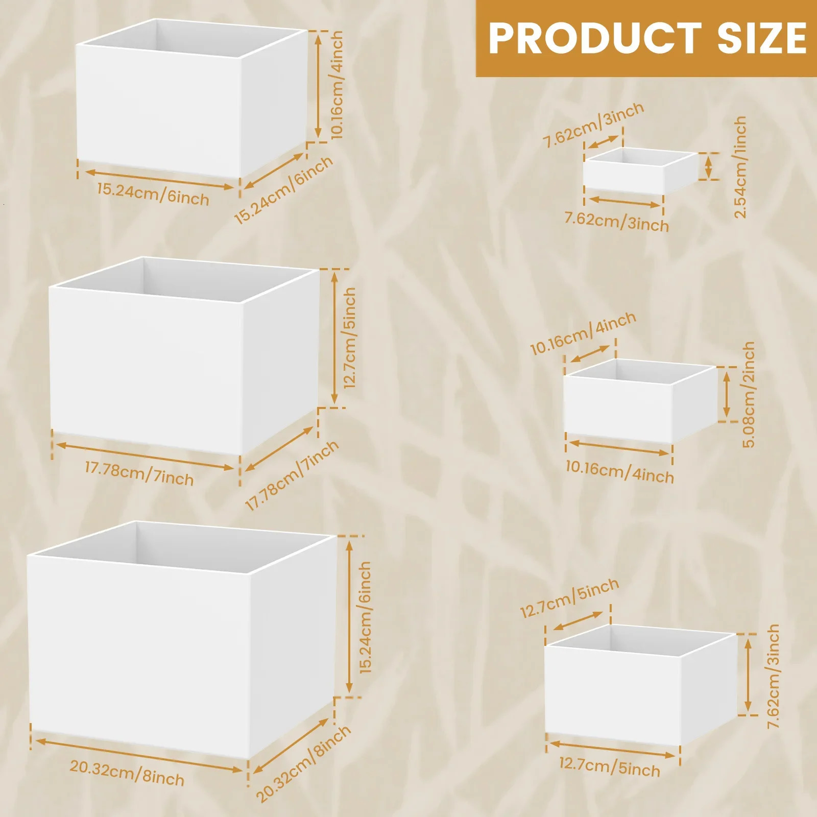 6pcs Acrylic Buffet Riser Food Display Stands Stackable Table Dessert Cake Party Buffet Display Decorating Box 6 Different Sizes 250724