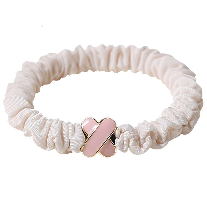 Simple X Small Intestine Loop Tie for Women, Elegant and High-End Ponytail Durable Band, Non-Damaging Hair Accessory