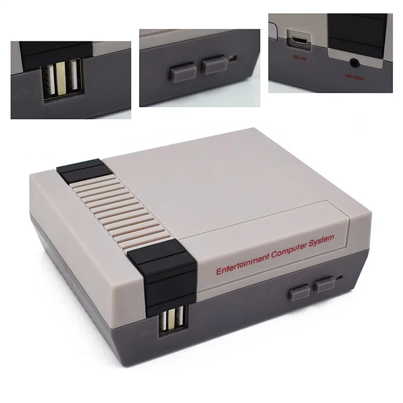 NES 620 Hot Original Handheld Home Game With Built-in Dual Connection TV and Classic FC Games Red and White Video Game Console