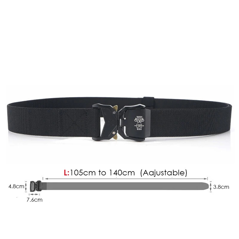 VATLTY 140cm Elastic Belt For Men Aluminum Alloy Quick Release Buckle Strong Nylon Tactical Male Military Accessories 250716