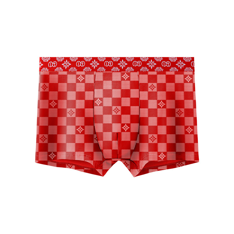 Men's Pure Cotton Printed Boxer Briefs Mid-Rise designer Boxer Shorts Comfortable and Breathable for All Seasons