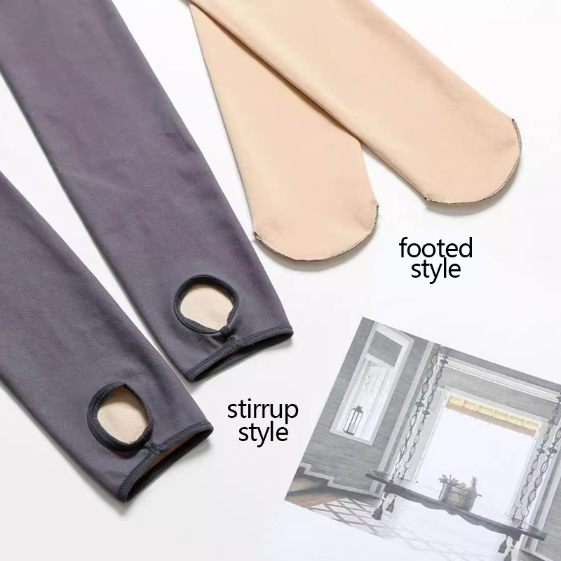 Plus-size flight attendant gray sheer skin-tone seamless tights with a smooth finish, perfect for bare legs, suitable for spring and autumn.