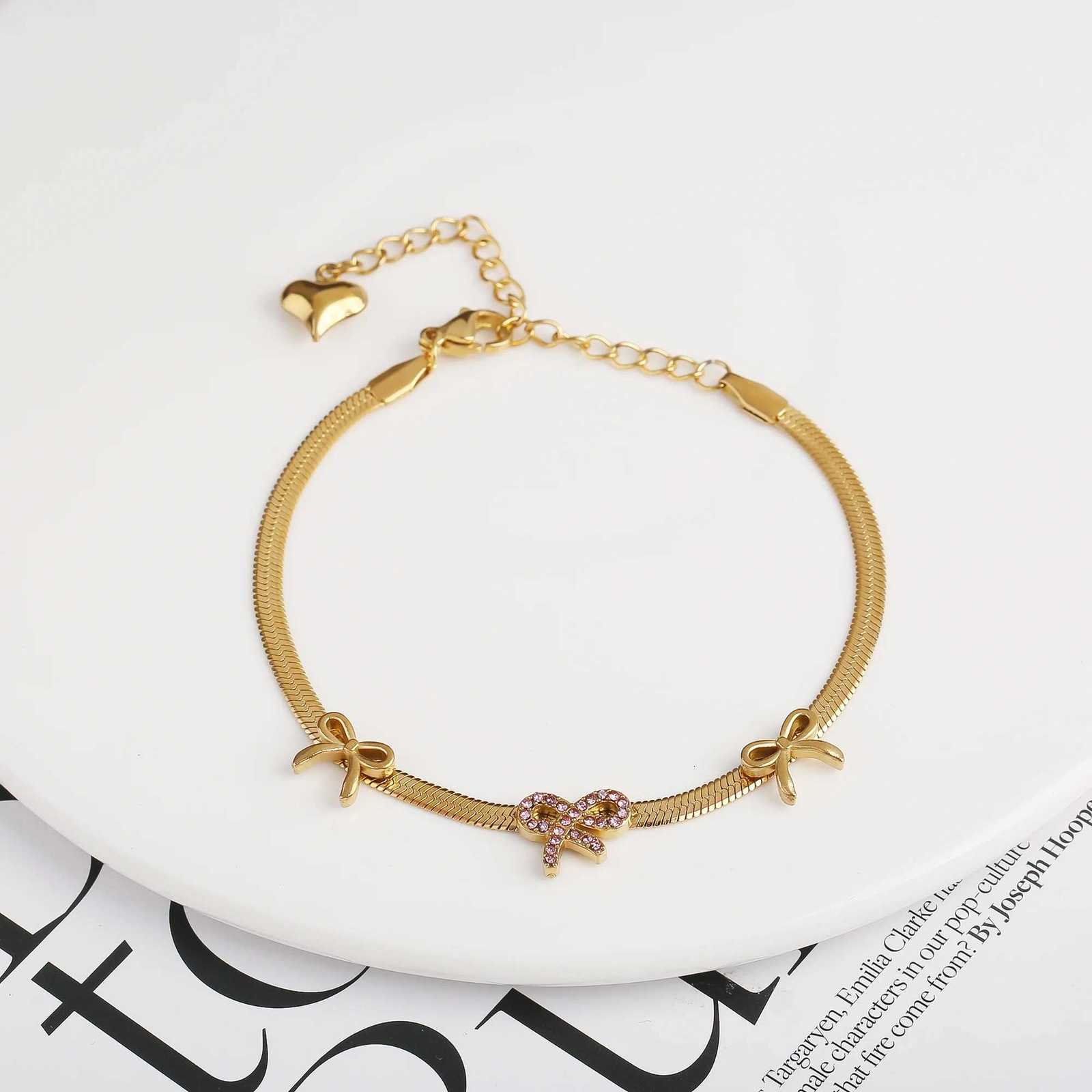 Blade Chain Zircon New Insect Animal Butterfly Stainless Steel Bracelet High Quality Non-Fading Womens Jewelry Accessories Gift W250728