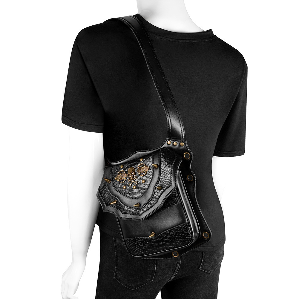 2025 Summer New Punk Skull Motorcycle Crossbody Shoulder Women Unisex Outdoor Waist Bag ddmymoon