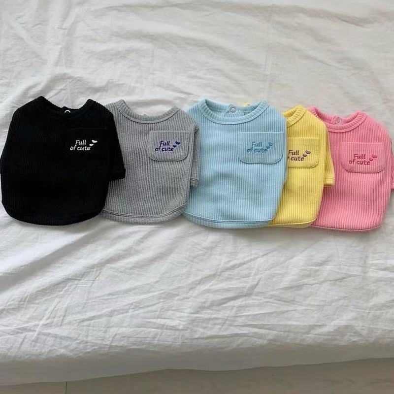 T836 Autumn pet bottoming shirt Teddy Bichon Pomeranian Maltese Yorkshire small dog dog clothes autumn