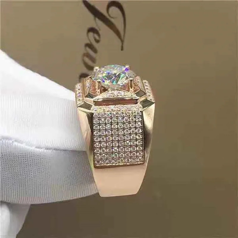 Fashion White Crystal CZ Ring For Women Men Hip Hop Engagement Ring Men Wedding Band Party Jewelry 250723