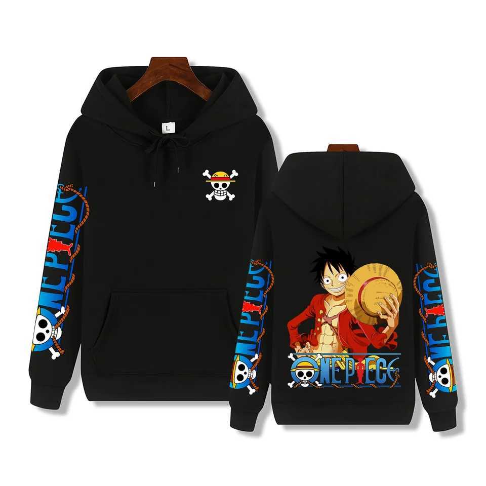 One piece sport Luffy printed autumn and winter comfortable thick mens high-quality casual warm street hoodie W250408
