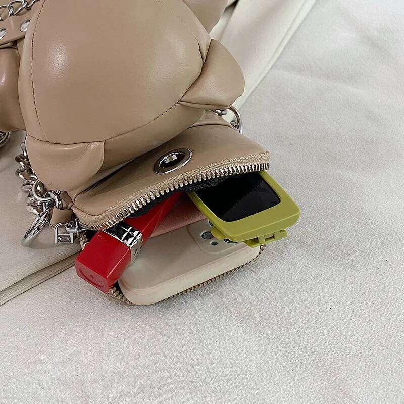 Brand Winter Mobile Phone Bags For Women Fashion Puppet Purse And Handbag Designer Shoulder Cute Crossbody Bag Chain Satchel