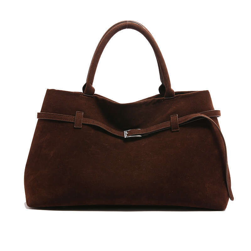 Cross-Border New Trendy Fashion Versatile Retro Suede Tote Design Handbag Shoulder Bag