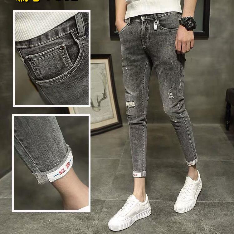 hot free shipping designer pants for man Slim fit small foot casual style
