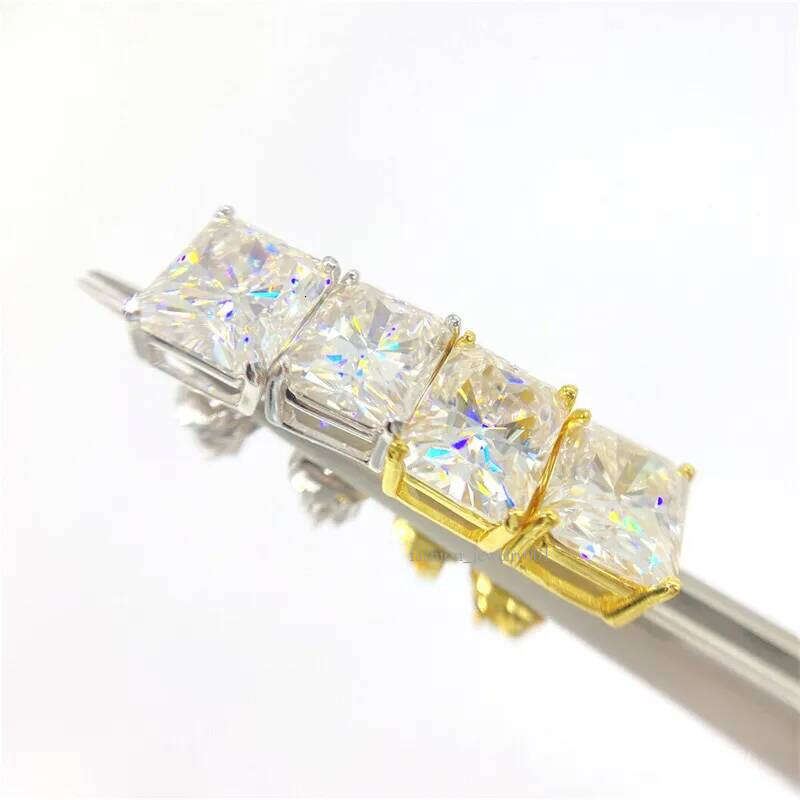 S Sterling Sier Test Dia Pass Moissanite Studs Earrings Men Women Nice Gift for Friends
