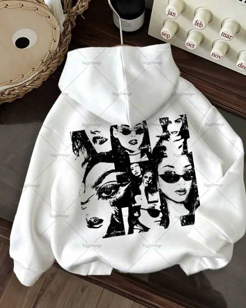 Retro Harajuku Y2K casual loose cotton hoodie mens American street hip-hop fashion punk version oversized sports shirt womens W250408