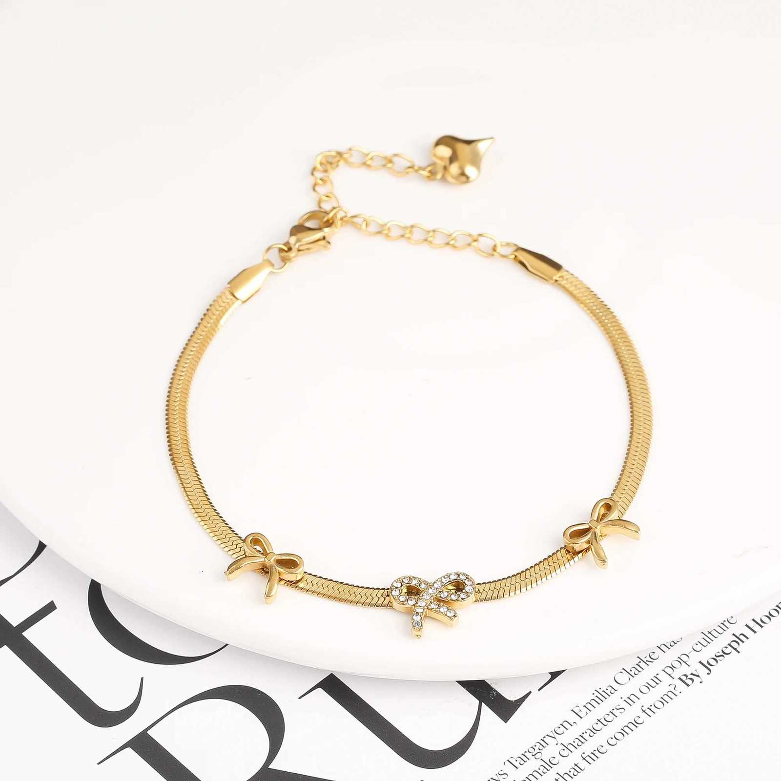 Blade Chain Zircon New Insect Animal Butterfly Stainless Steel Bracelet High Quality Non-Fading Womens Jewelry Accessories Gift W250728